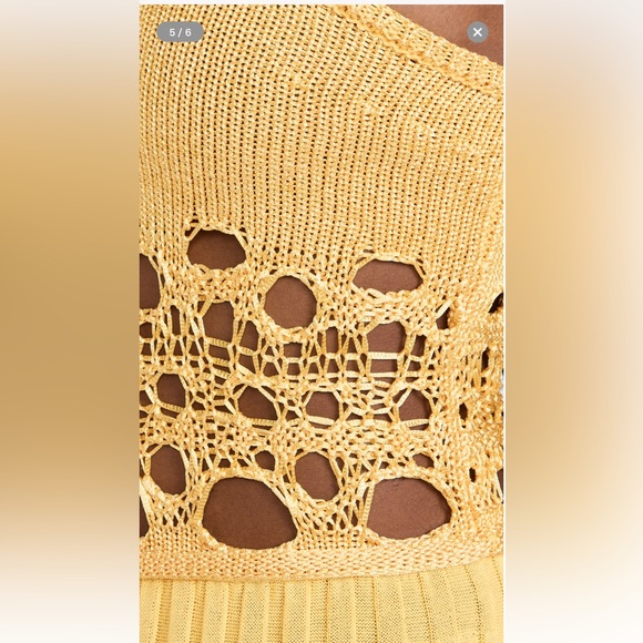 CHRISTOPHER ESBER Crochet One Shoulder Dress (Yellow) - RRP $970 - Picture 5 of 5